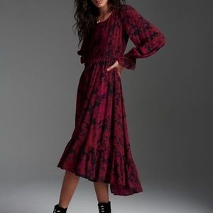 NWT Anthropologie Sharlene Tiered Midi Dress